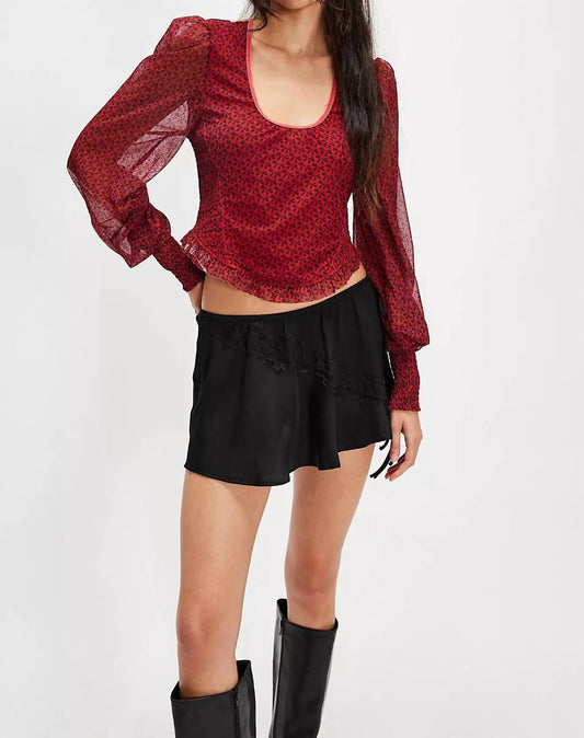 Free People - Dottie Printed Long Sleeve Top