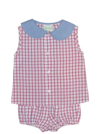 Grace & James Kids Oliver Plaid Diaper Set in white - item - alternate view
