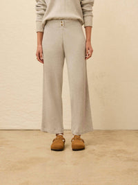 Faherty Women's Apres Waffle Pant in light heather grey - women's pants
