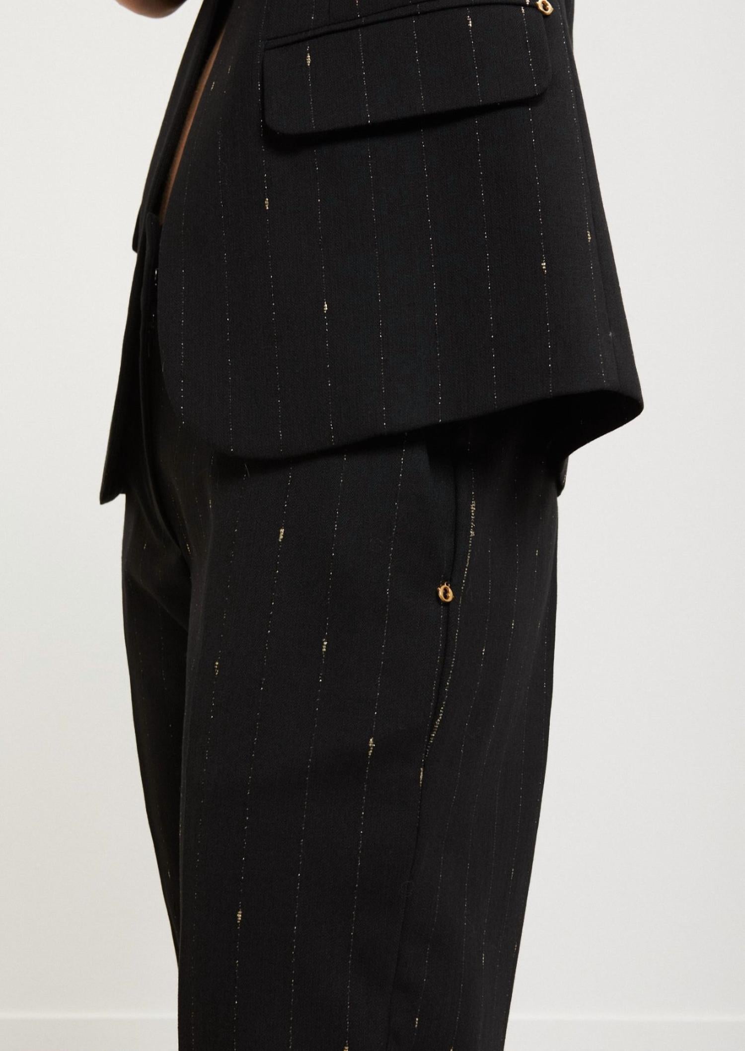 Ottod'Ame - Pinstripes Straight Trousers