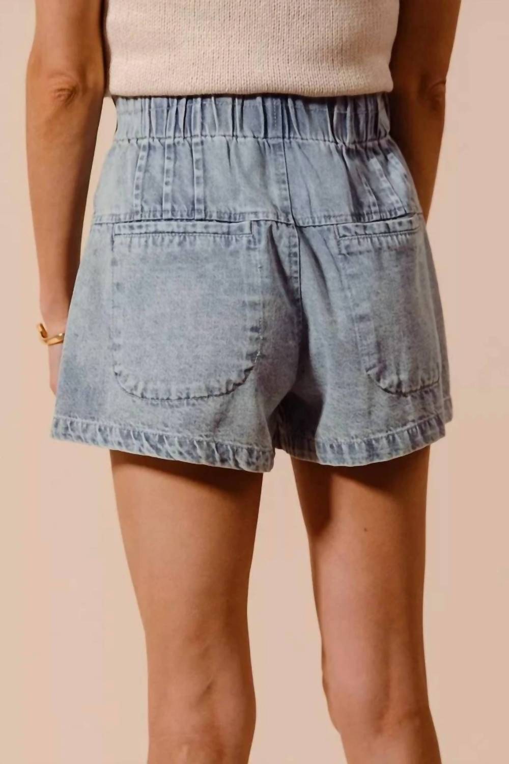 So Me - Flared Denim Shorts