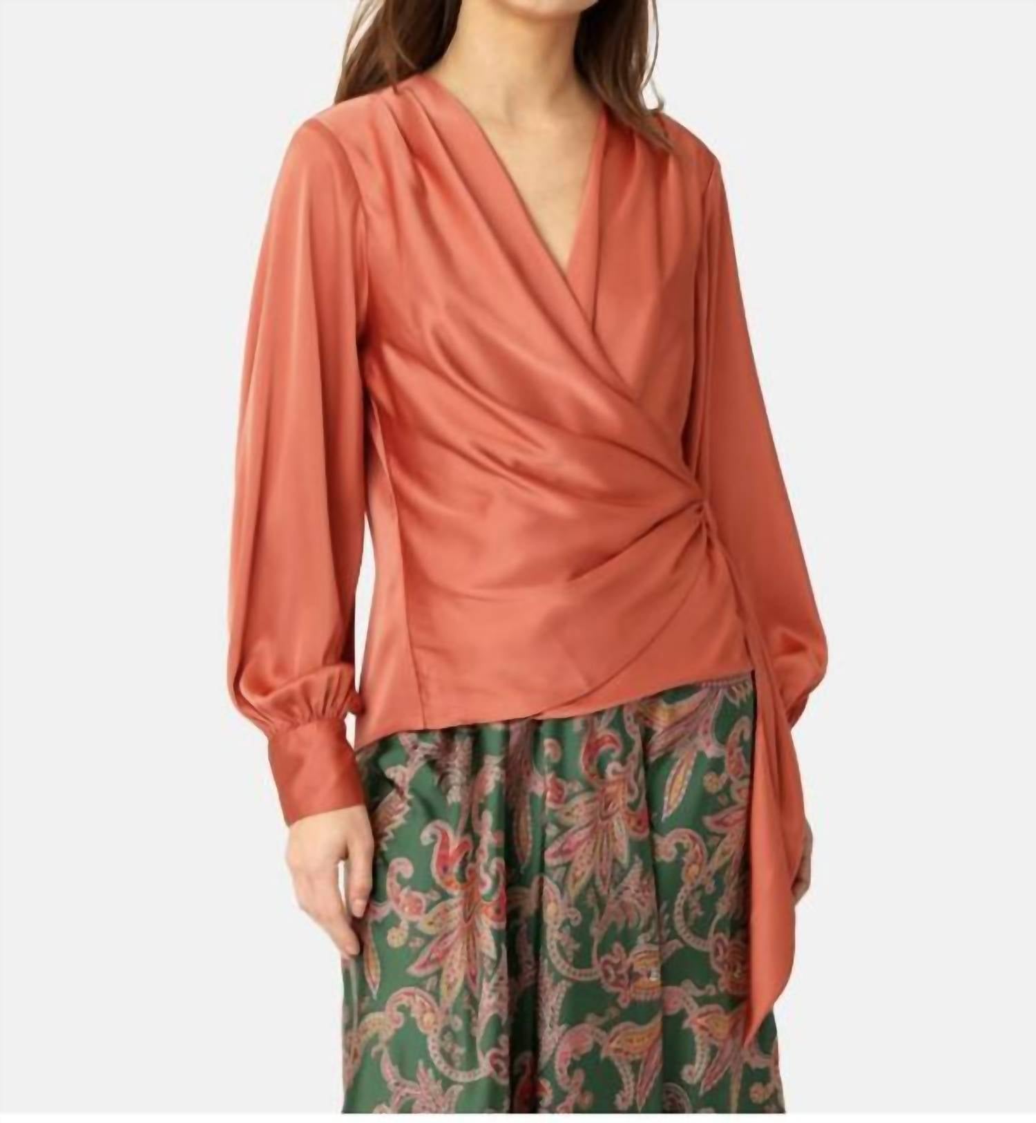 Karmamia INES BLOUSE in semi rich sunset - women's blouse - detail view