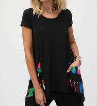 Joseph Ribkoff - Casual Color-blocked Pullover Top