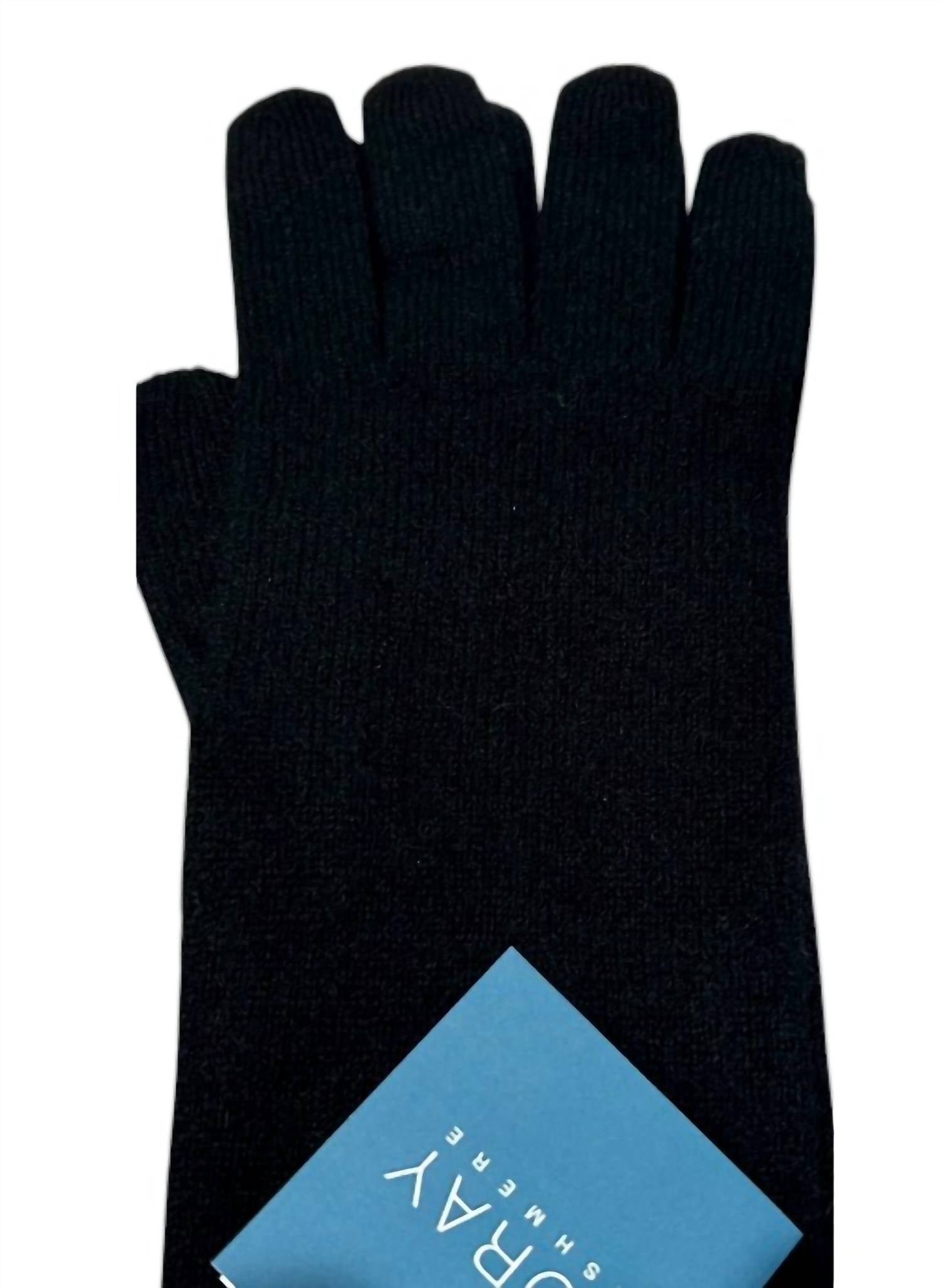 Moray Cashmere Ladies' Cashmere Gloves in black - women's accessory