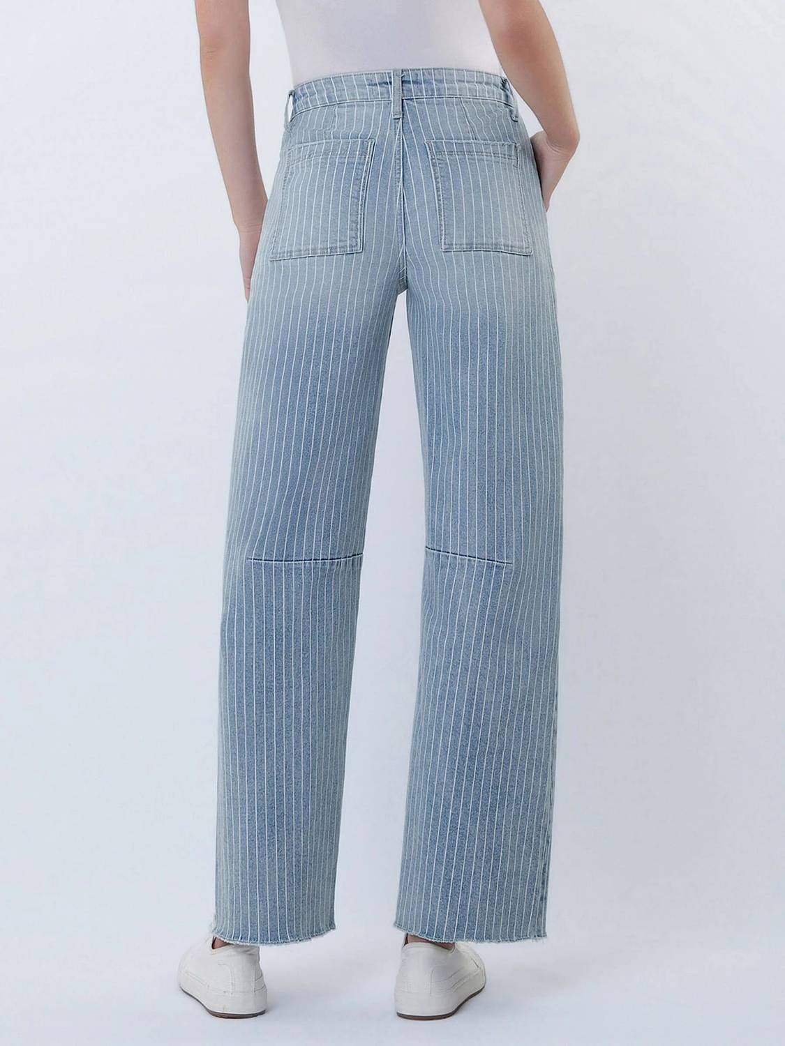 Vervet By Flying Monkey - High Rise Raw Hem Crop Barrel Jeans