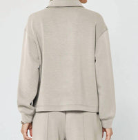 Current Air - Collared Half-zip Pullover Sweatshirt