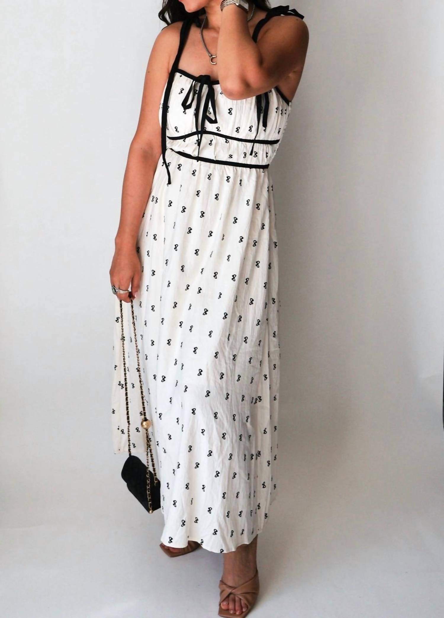 In February - Spring Bow Maxi Dress