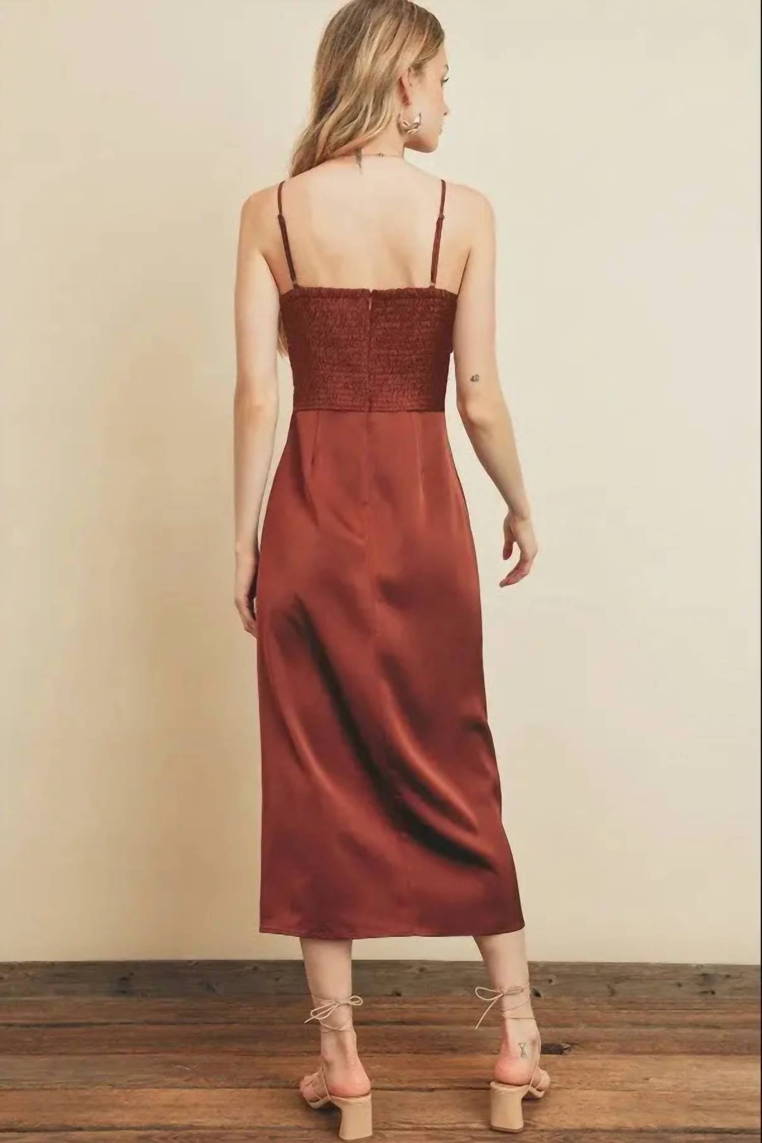 Dress Forum - Corset Satin Midi Dress