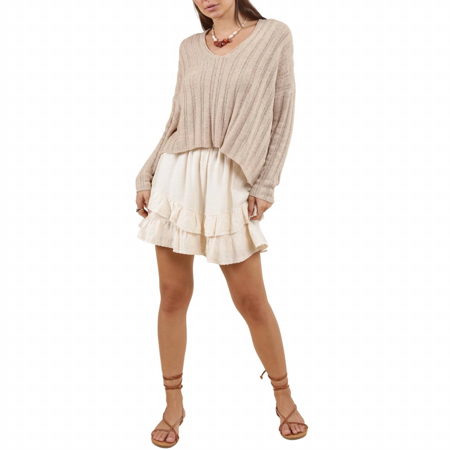 Sadie & Sage - Positivity Ruffle Hem Mini Skirt