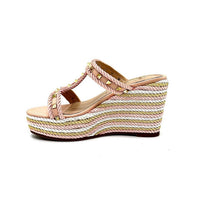 Exe Women's Valeria Wedge Sandal in pink white - women's sandal - view 4