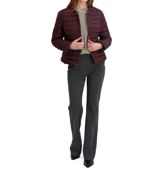 Tahari - \women's Lightweight Quilted Stretch Jacket With Snap Closure