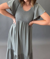 Mikarose - Smocked Midi Dress
