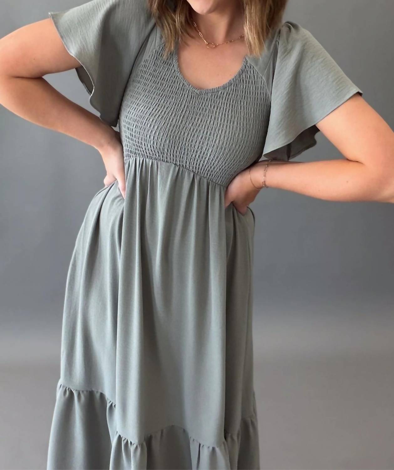 Mikarose - Smocked Midi Dress