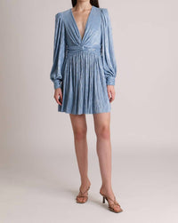 Sabina Musayev - Golda Longsleeve Pleated Mini Dress
