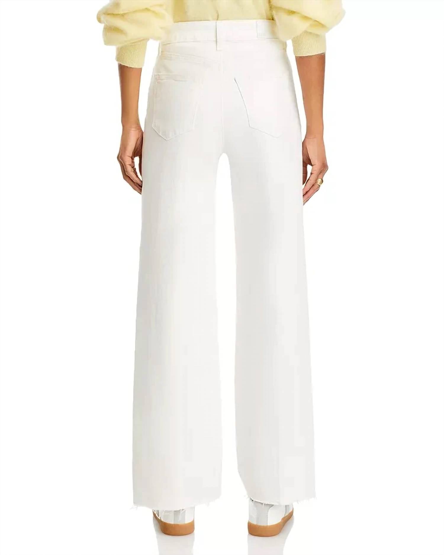 Paige - Anessa Raw Hem Wide Leg Jeans