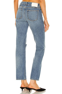 GRLFRND Women's Kate Low Rise Slim Crop Jean in hidden hills - women's pants - detail view