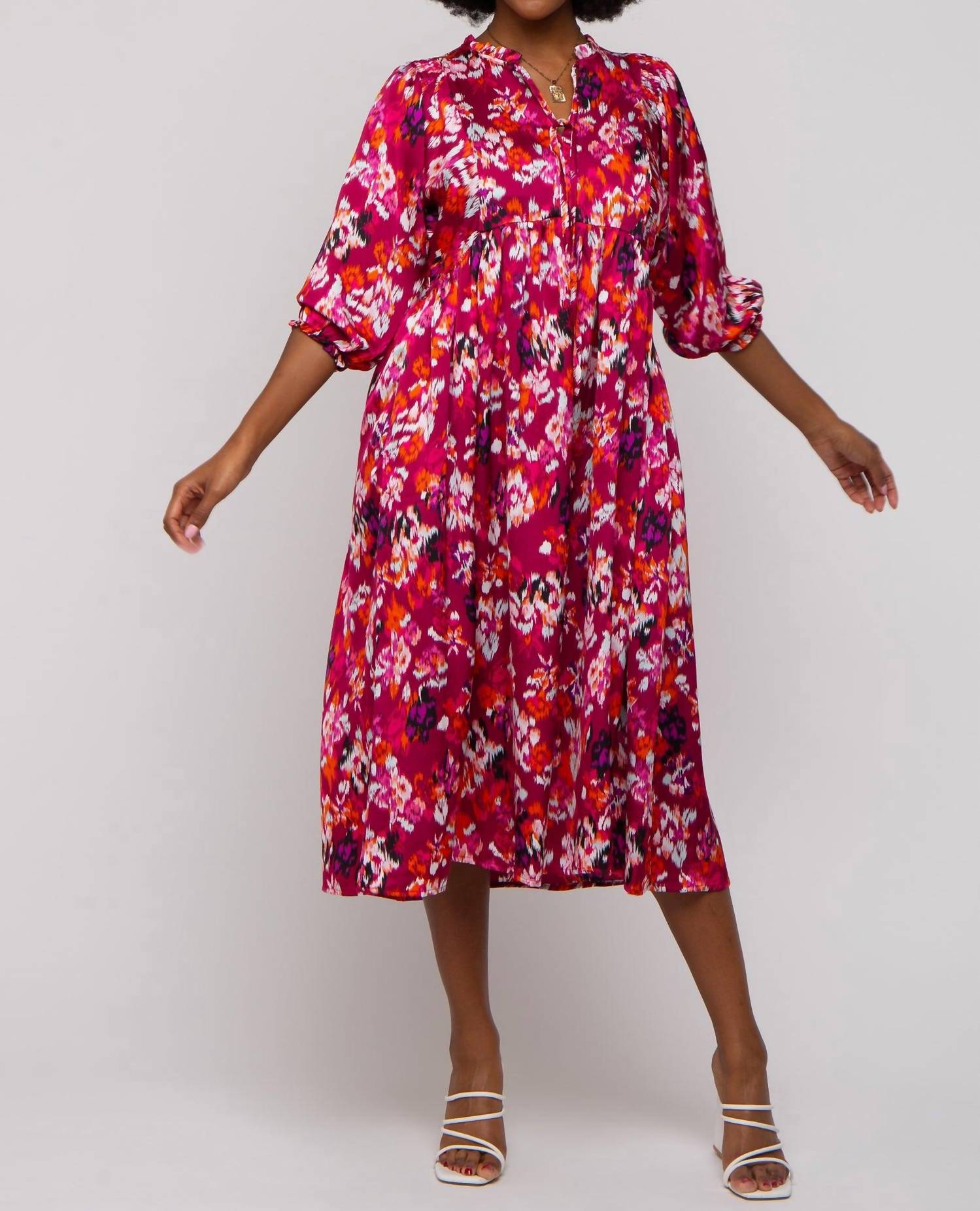 Umgee - Pembrooke Knit 3/4 Sleeve Dress