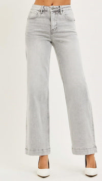 Risen - High Rise Ankle Wide Leg Jeans
