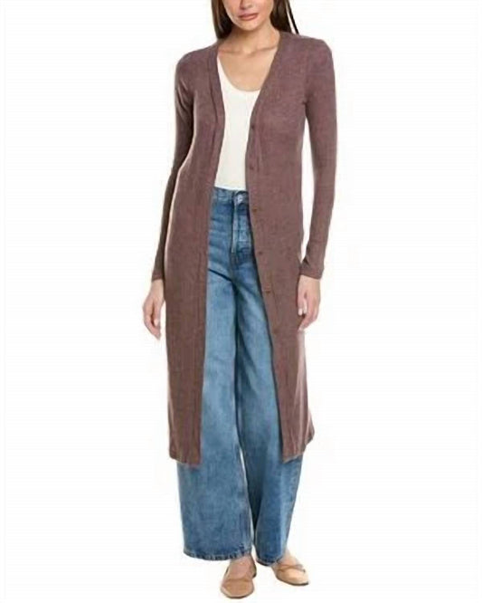 Project Social T - Slumbered Heathered Cozy Rib Maxi Cardigan