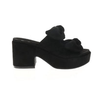 Corkys Footwear Women's Put A Bow On It Sandal in black - women's sandal - detail view