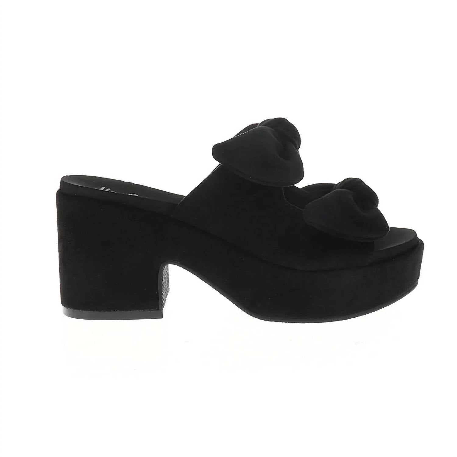 Corkys Footwear Women's Put A Bow On It Sandal in black - women's sandal - detail view