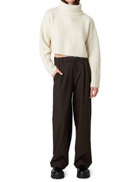 NIA Kara Wide Leg Trouser in espresso - women's pants - alternate view
