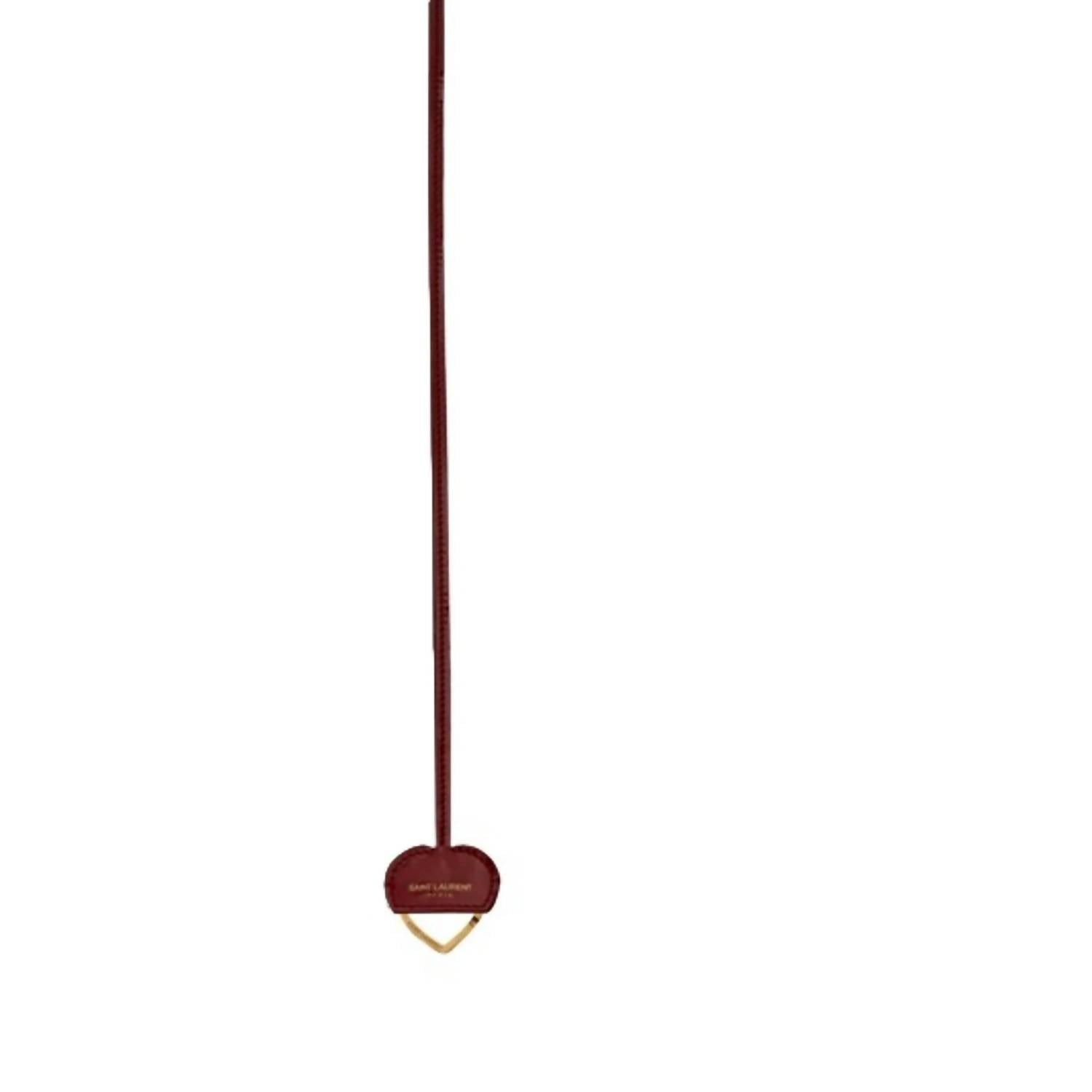Saint Laurent - Women's Opyum Patent Leather Heart Keyring Necklace