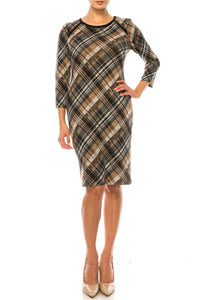 Connected Apparel - Long Sleeve Sheath Dress