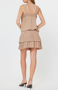 Current Air - Squared Buttoned Neck Dress