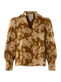 Emily McCarthy Hampton Jacquard Top in hide organza novelty - women's blouse - view 4