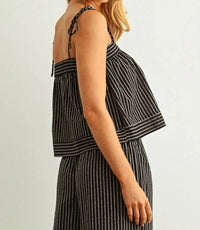 Miou Muse - Market Stripe Tie Top