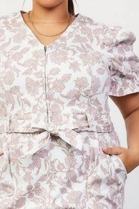 Skies Are Blue - Printed Cotton Twill Jumpsuit