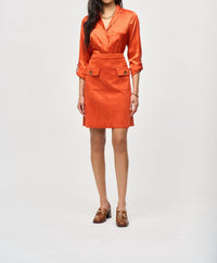 Joseph Ribkoff - Faux Suede Pull-on A-line Skirt