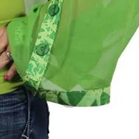 Magic Scarf - Women's Origami Trim Button Shawl Shrug Wrap