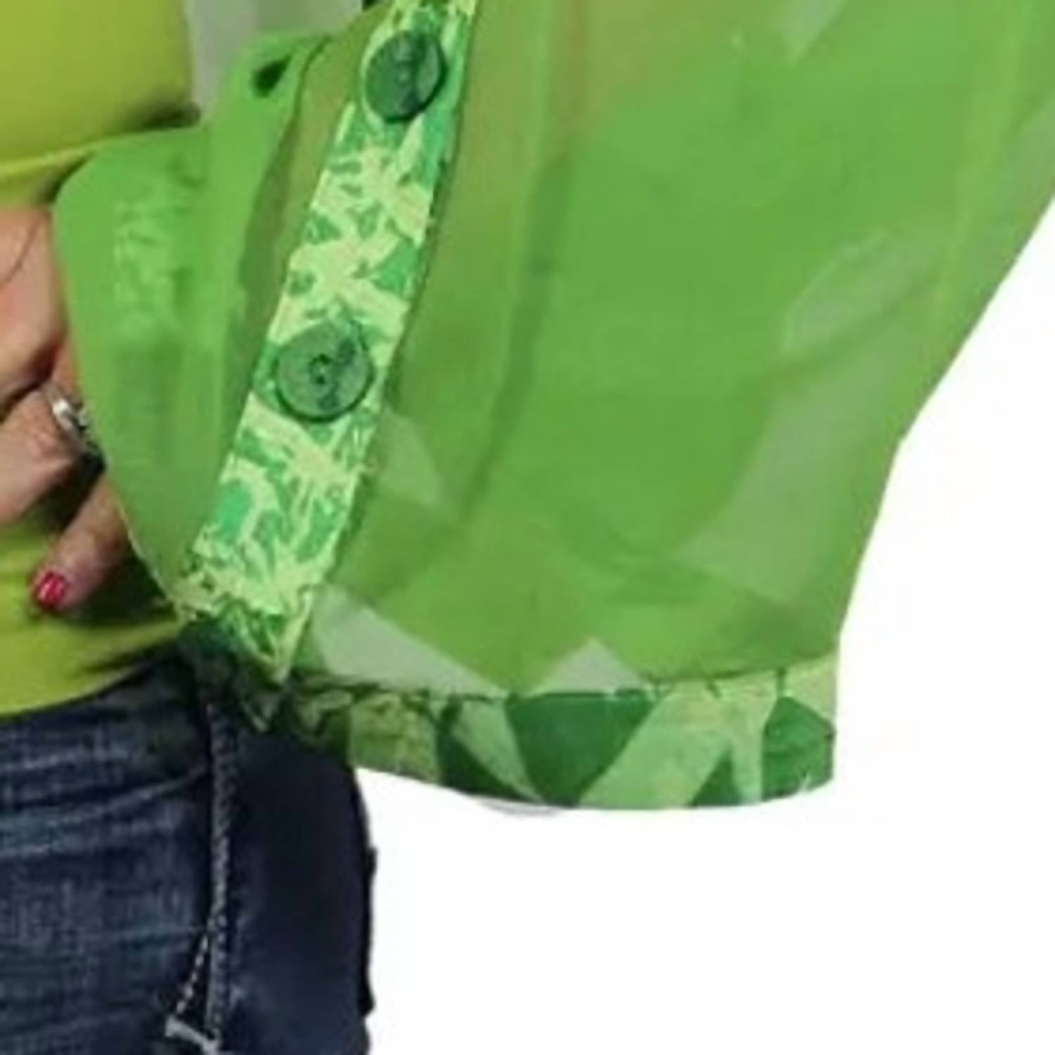 Magic Scarf - Women's Origami Trim Button Shawl Shrug Wrap