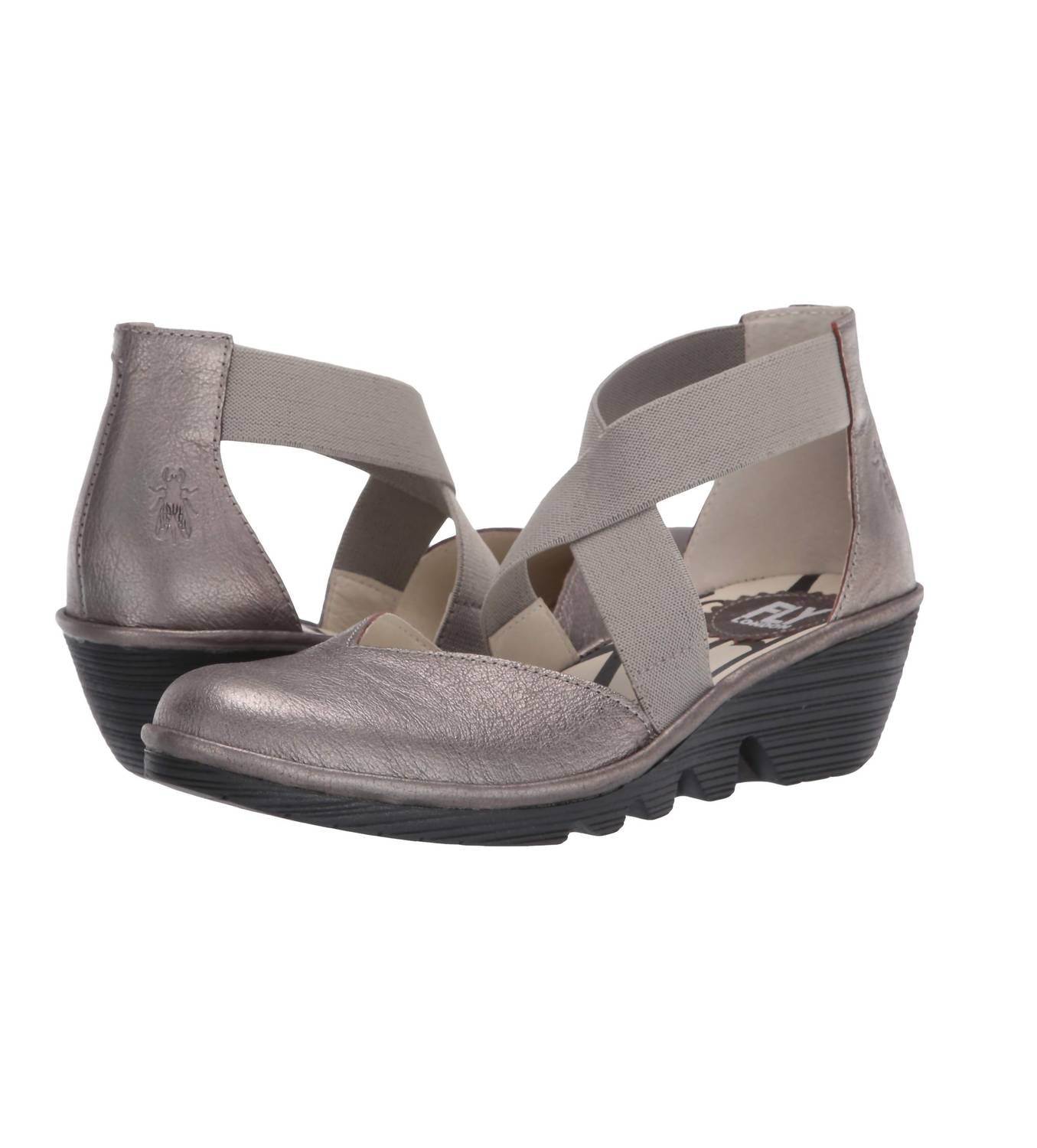 FLY LONDON Women's Paco Wedge Shoes in pewter - women's shoe - view 7
