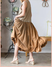 Oli & Hali - Washed Sleeveless Balloon Dress