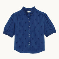 M.A.B.E. - Frani Embroidered Short Sleeve Top
