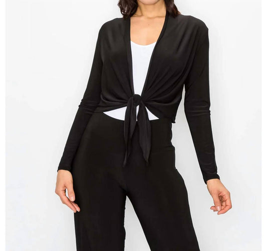 Last Tango - crop tie front jacket
