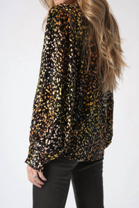 Iro - Pouna Metallic Textured Print Blouse