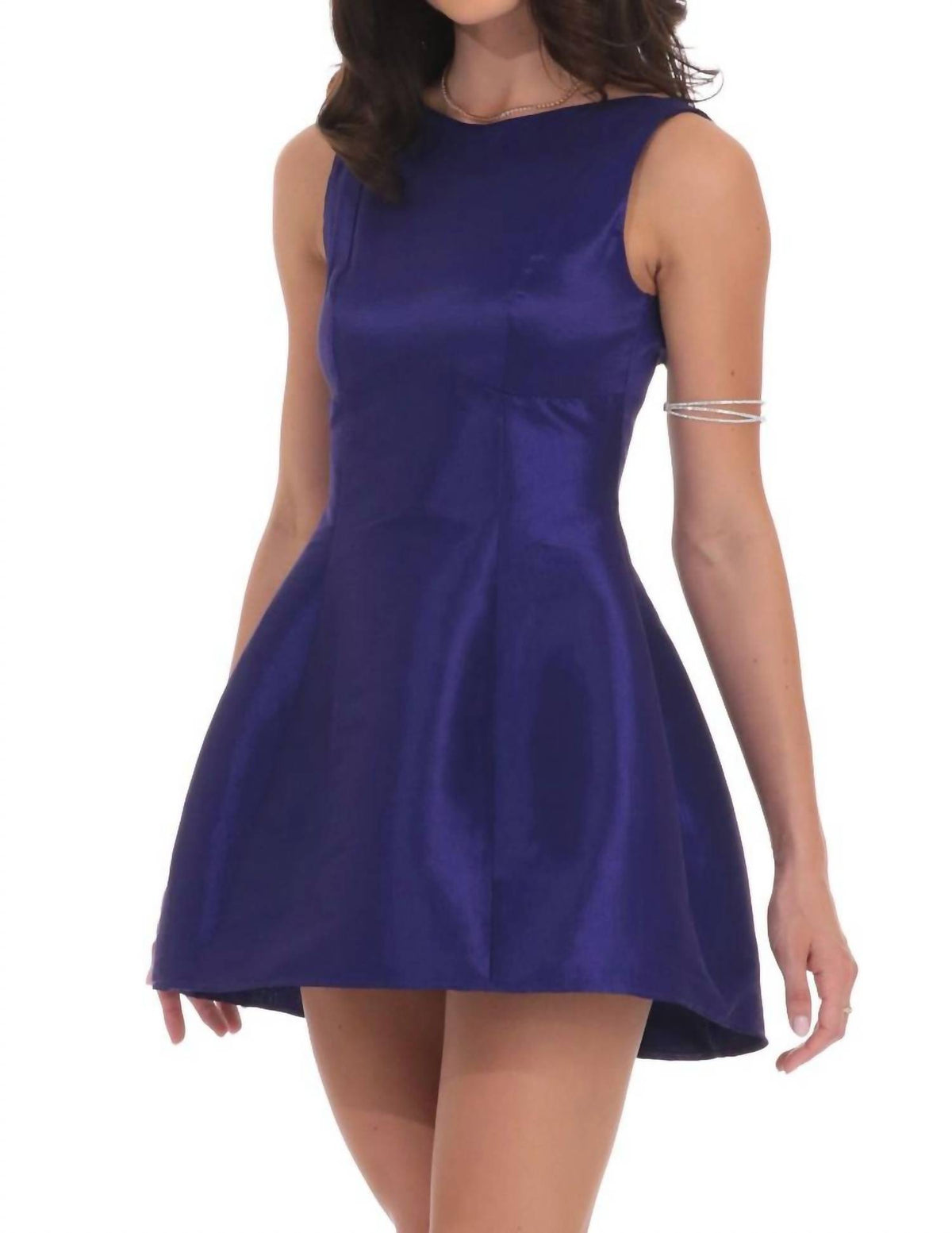 Lucy In The Sky - High Neck Open Back Flare Dress
