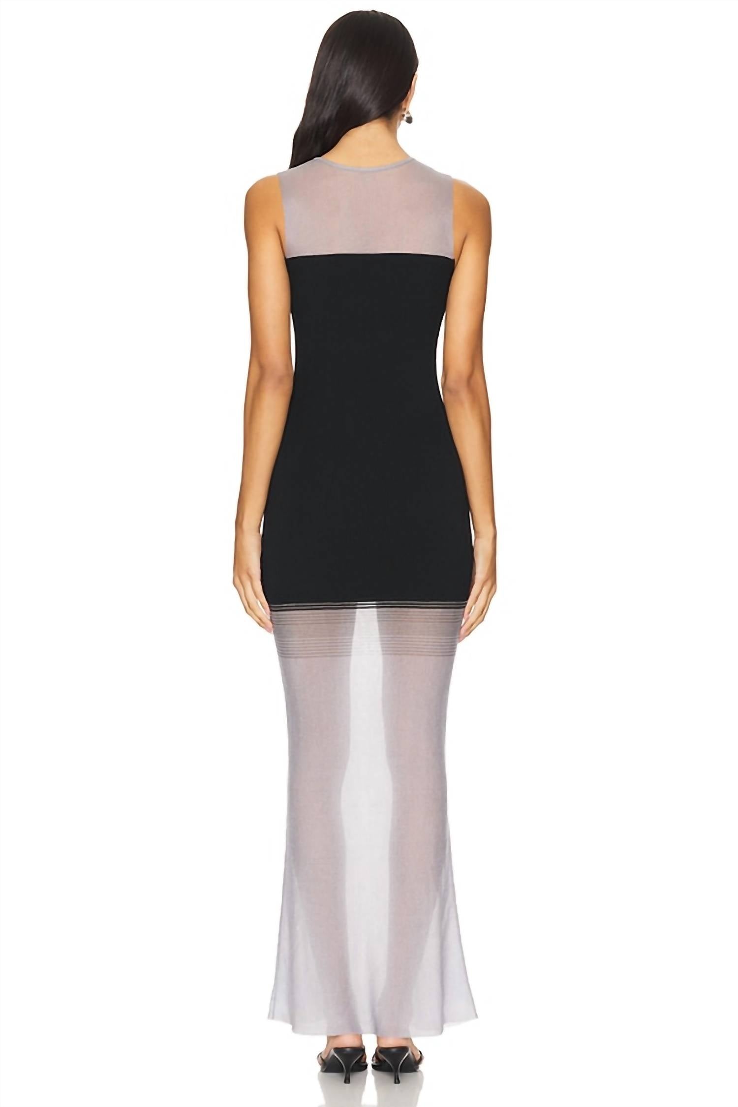 Karina Grimaldi Renata Knit Maxi Dress in black - women's dress - alternate view