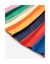 BOBO CHOSES Girl's Color Block Pleated Skirt in multicolor - women's skirt - detail view