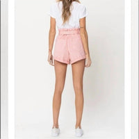 Vervet By Flying Monkey - Super High Rise Front Tie Paperbag Mom Shorts