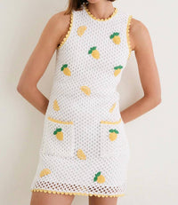 Saylor - Wynn Lemon Crochet Dress