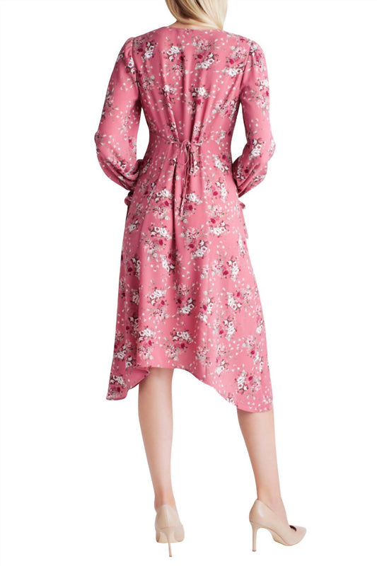 Kensie - Long Sleeve V-Neck Dress