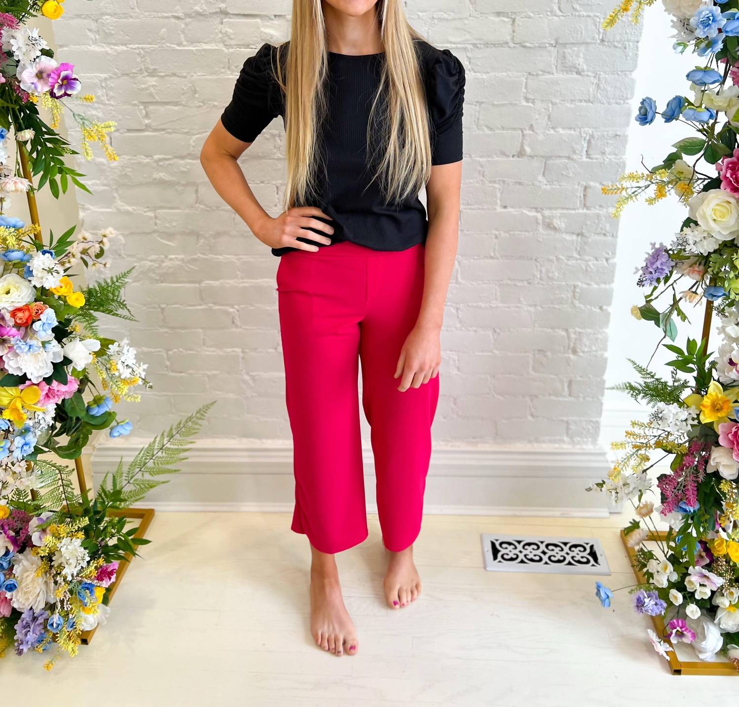 Heimish Usa - Lucy Wide Leg Stretchy Crop Pants