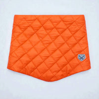 Powder Puff Collection Women's Pullover Quilted Pullover Neck Warmer in orange navy - women's scarf