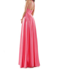 COLORS DRESS A-line Satin Gown in pink - women's dress - detail view