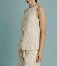 Aureum - Striped Tailored Vest